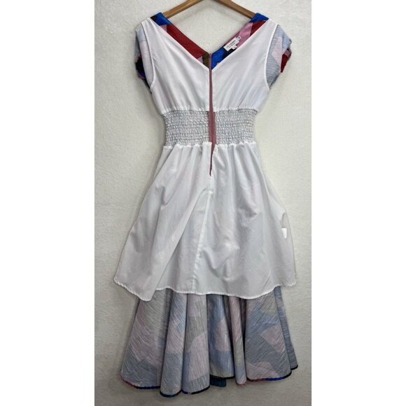 Lili Sidonio Molly Bracken Women's Colorful Geometric Print Flare Dress Size S - Picture 13 of 14